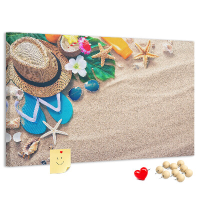 Cork memo board Exotic summer