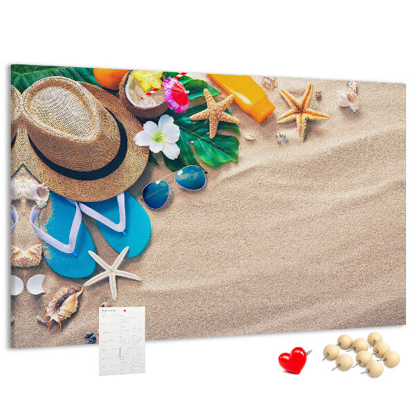 Cork memo board Exotic summer