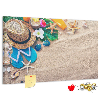 Cork memo board Exotic summer