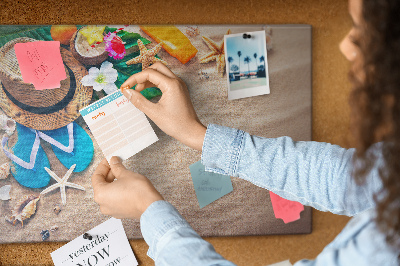 Cork memo board Exotic summer
