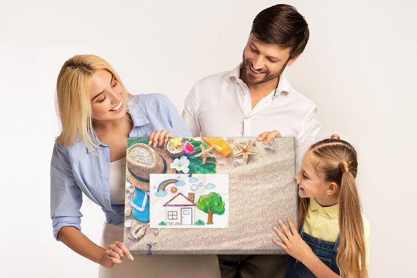 Cork memo board Exotic summer