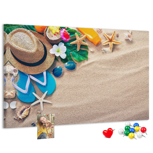 Cork memo board Exotic summer