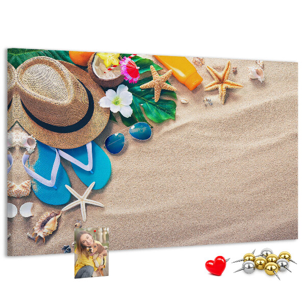 Cork memo board Exotic summer
