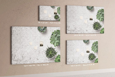 Cork display board Decorative plants