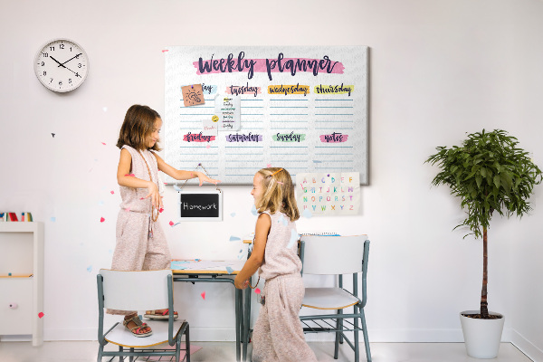 Cork display board Handwritten planner