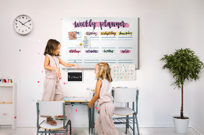 Cork display board Handwritten planner