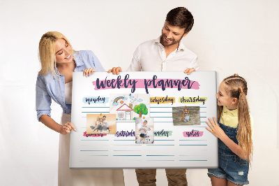 Cork display board Handwritten planner