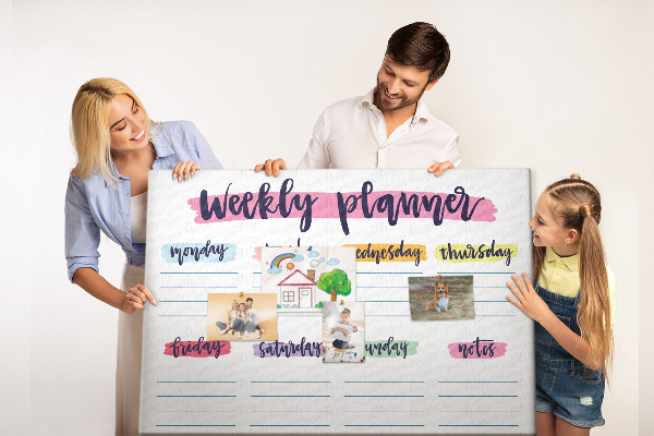 Cork display board Handwritten planner