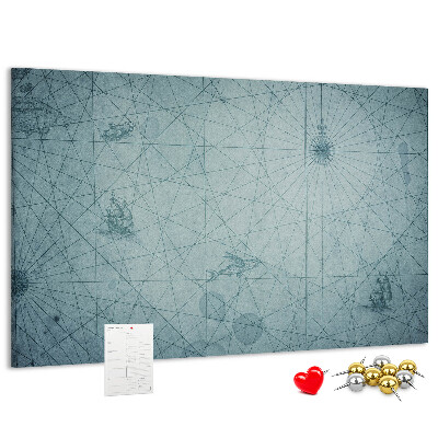 Cork memo board Vintage Map