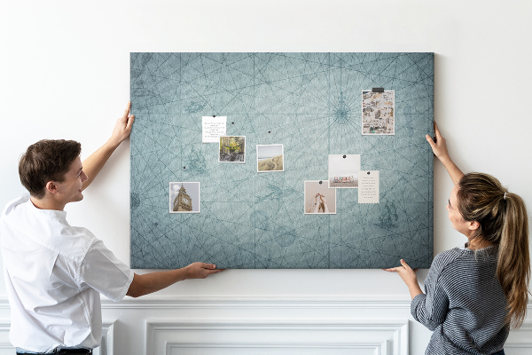 Cork memo board Vintage Map