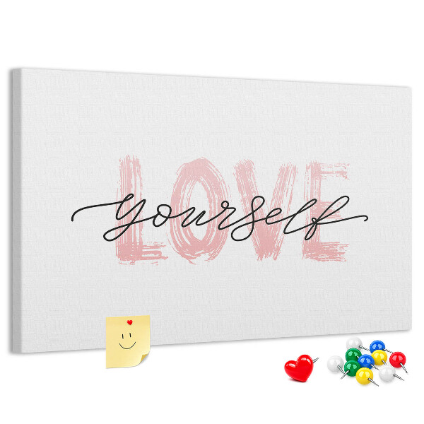 with Love yourself lettering