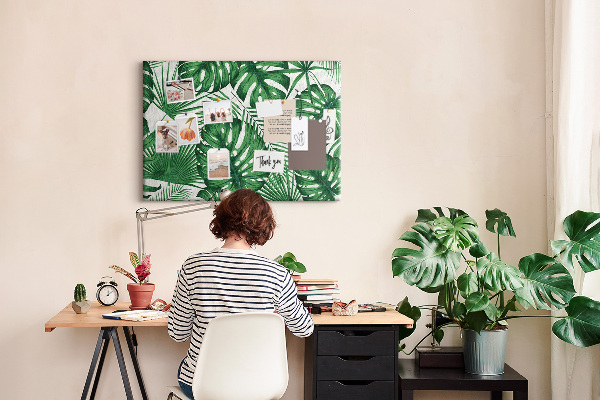 Cork board Monstera leaves