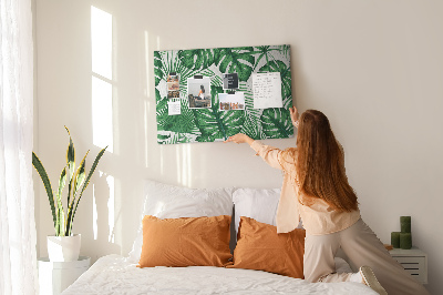 Cork board Monstera leaves