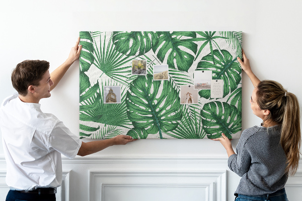 Cork board Monstera leaves