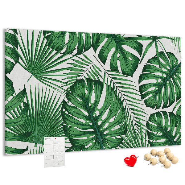 Cork board Monstera leaves