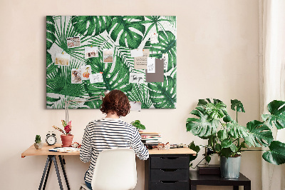 Cork board Monstera leaves