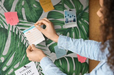 Cork board Monstera leaves