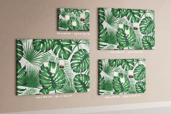 Cork board Monstera leaves