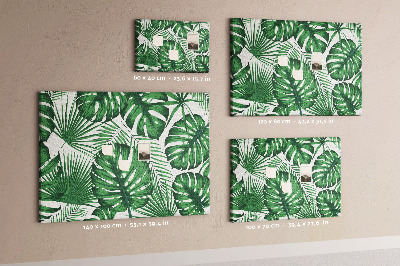 Cork board Monstera leaves