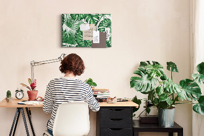 Cork board Monstera leaves
