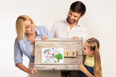 Cork display board Family lettering