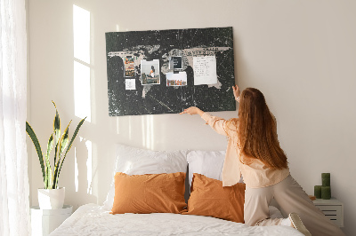 Cork board Dollar world map
