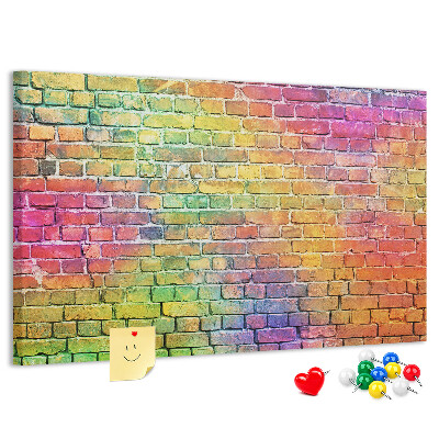 Cork display board Painted wall