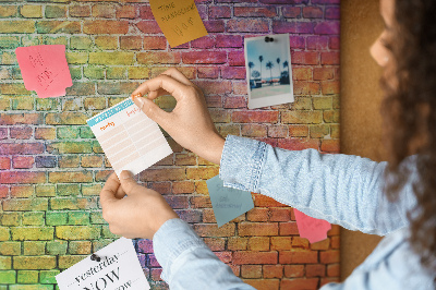 Cork display board Painted wall
