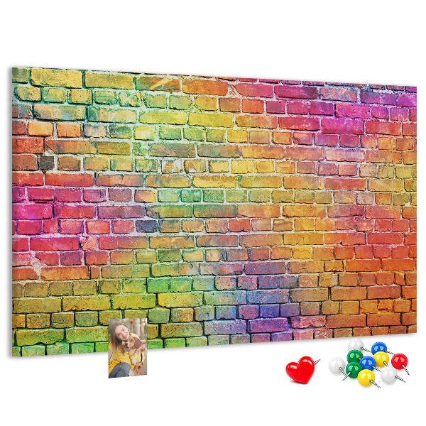 Cork display board Painted wall