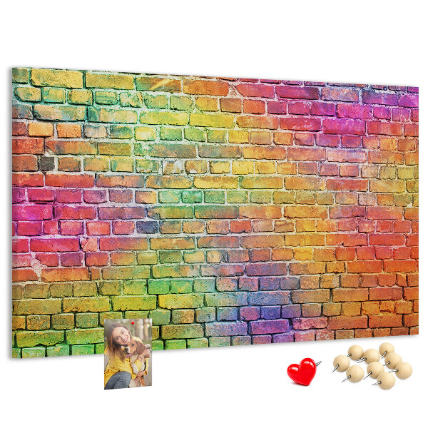 Cork display board Painted wall