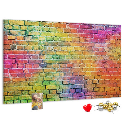 Cork display board Painted wall
