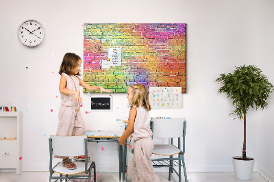 Cork display board Painted wall