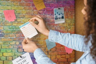 Cork display board Painted wall