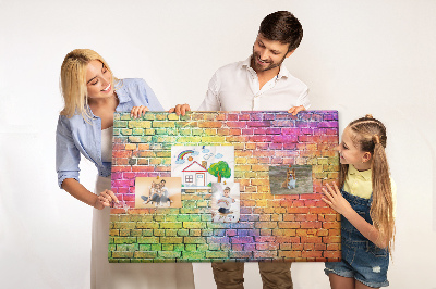 Cork display board Painted wall