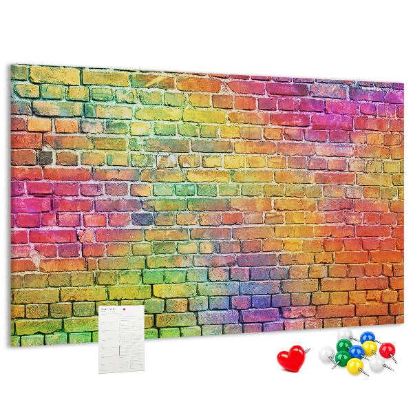 Cork display board Painted wall