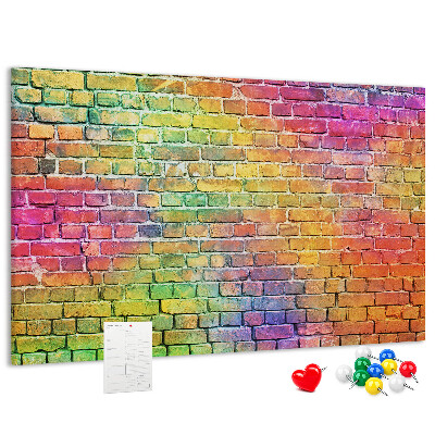Cork display board Painted wall
