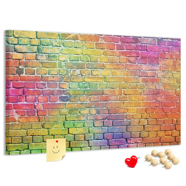 Cork display board Painted wall