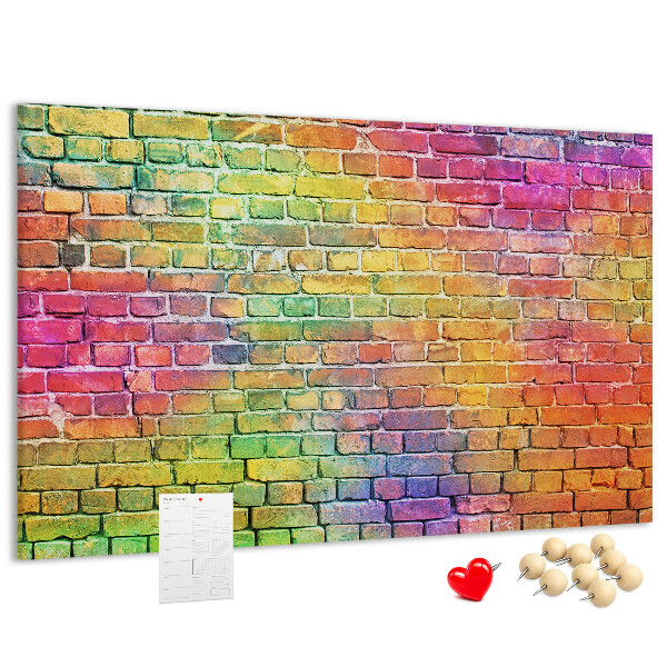 Cork display board Painted wall