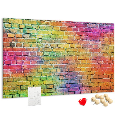 Cork display board Painted wall