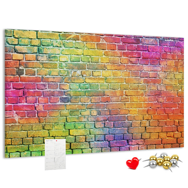 Cork display board Painted wall