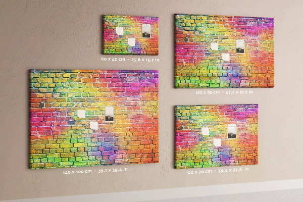 Cork display board Painted wall