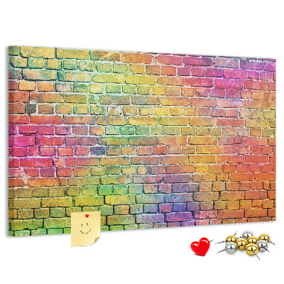 Cork display board Painted wall