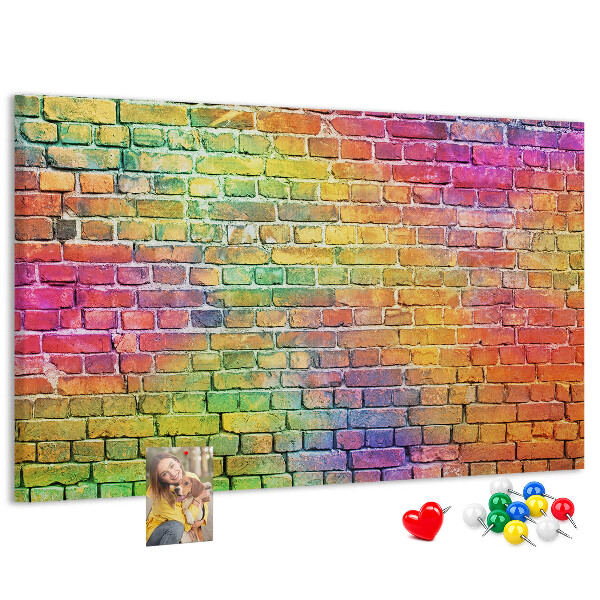 Cork display board Painted wall
