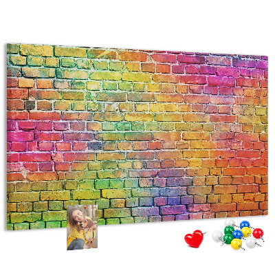 Cork display board Painted wall