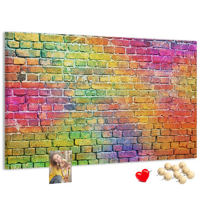Cork display board Painted wall