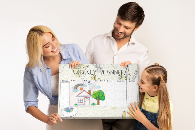 Cork memo board Cactus weekly planner