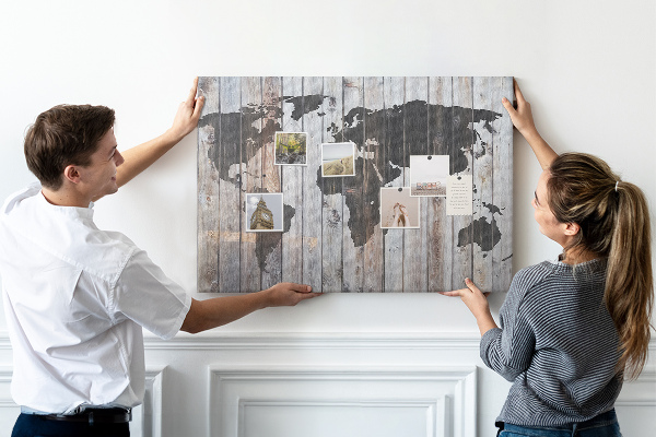 Cork board World on boards