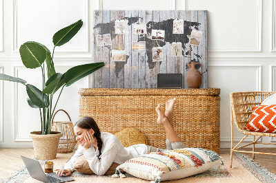 Cork board World on boards