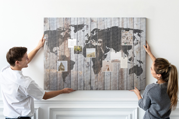 Cork board World on boards