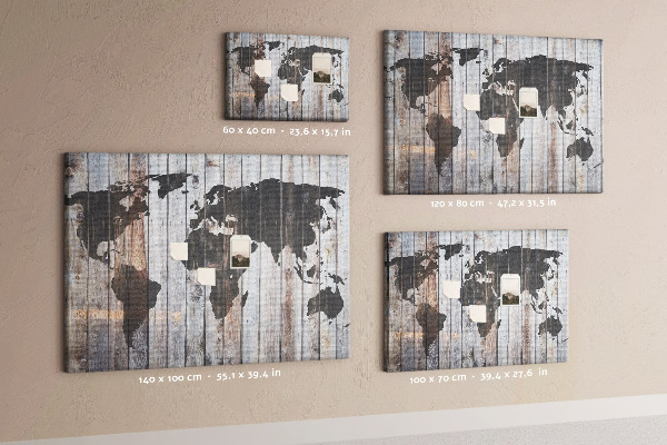 Cork board World on boards